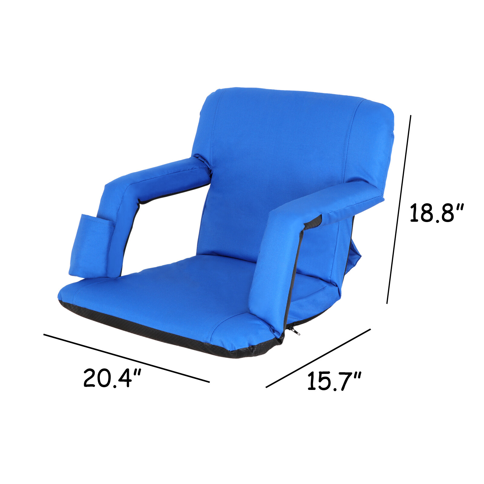 Stadium Seats Chairs for Bleachers Waterproof  Blue 5 Reclining Positions