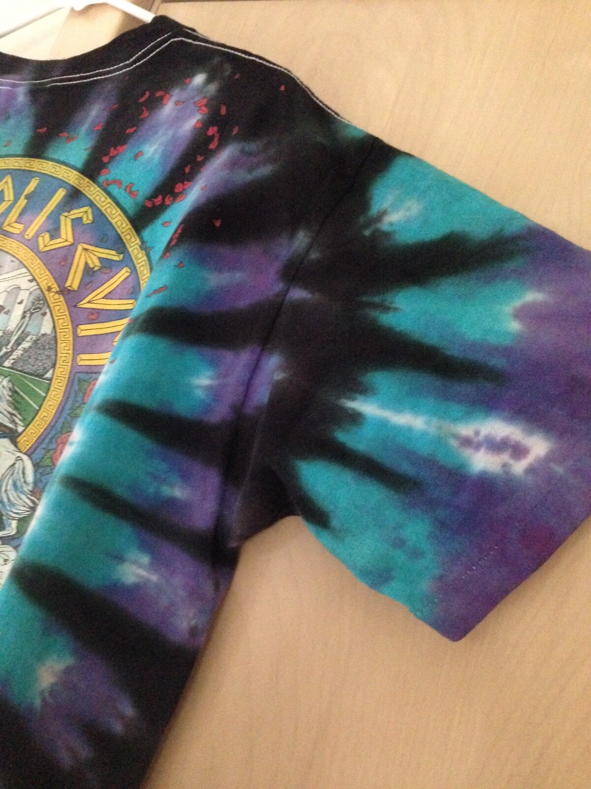 Grateful Dead 1991 GDM LA Coliseum Vintage Shirt Green Bear Skull & Roses Rare