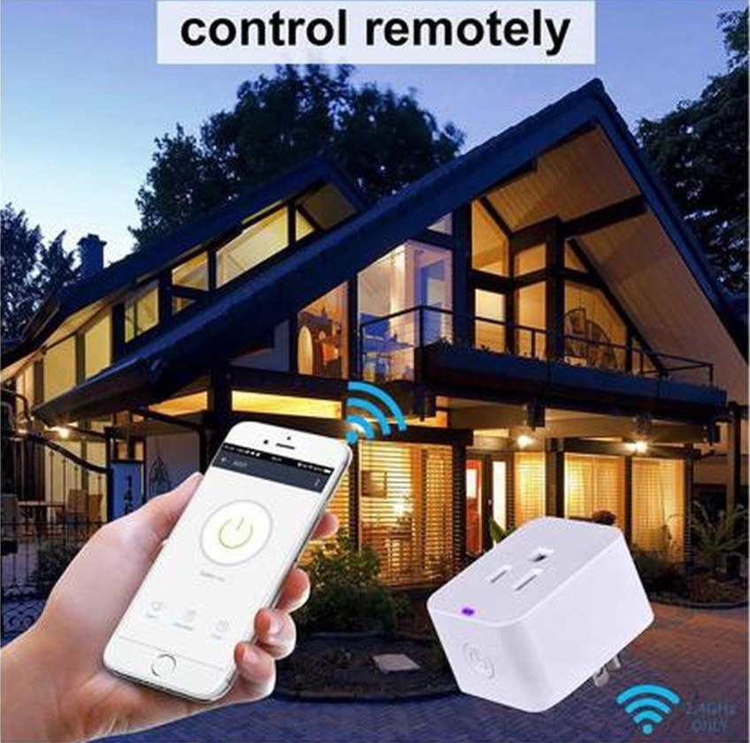 4 PACK Mini Smart 2.4G Wifi Plug Socket Outlet Work Alexa&Google Home Assistant