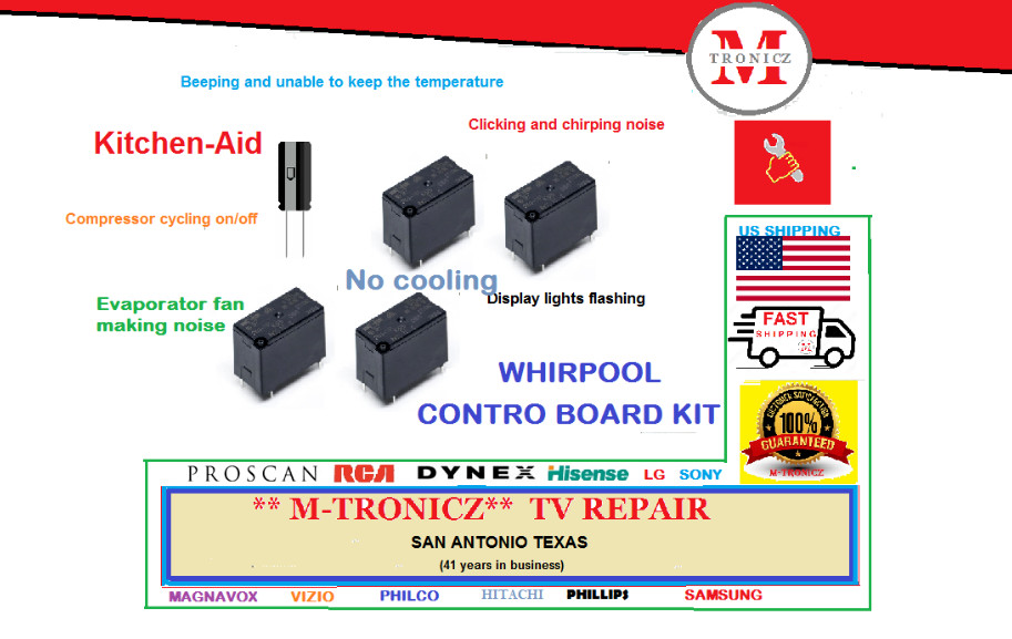 5 PART  KIT FOR WHIRLPOOL KitchenAid  CONTROL BOARD  W10219463 2303934  2307028