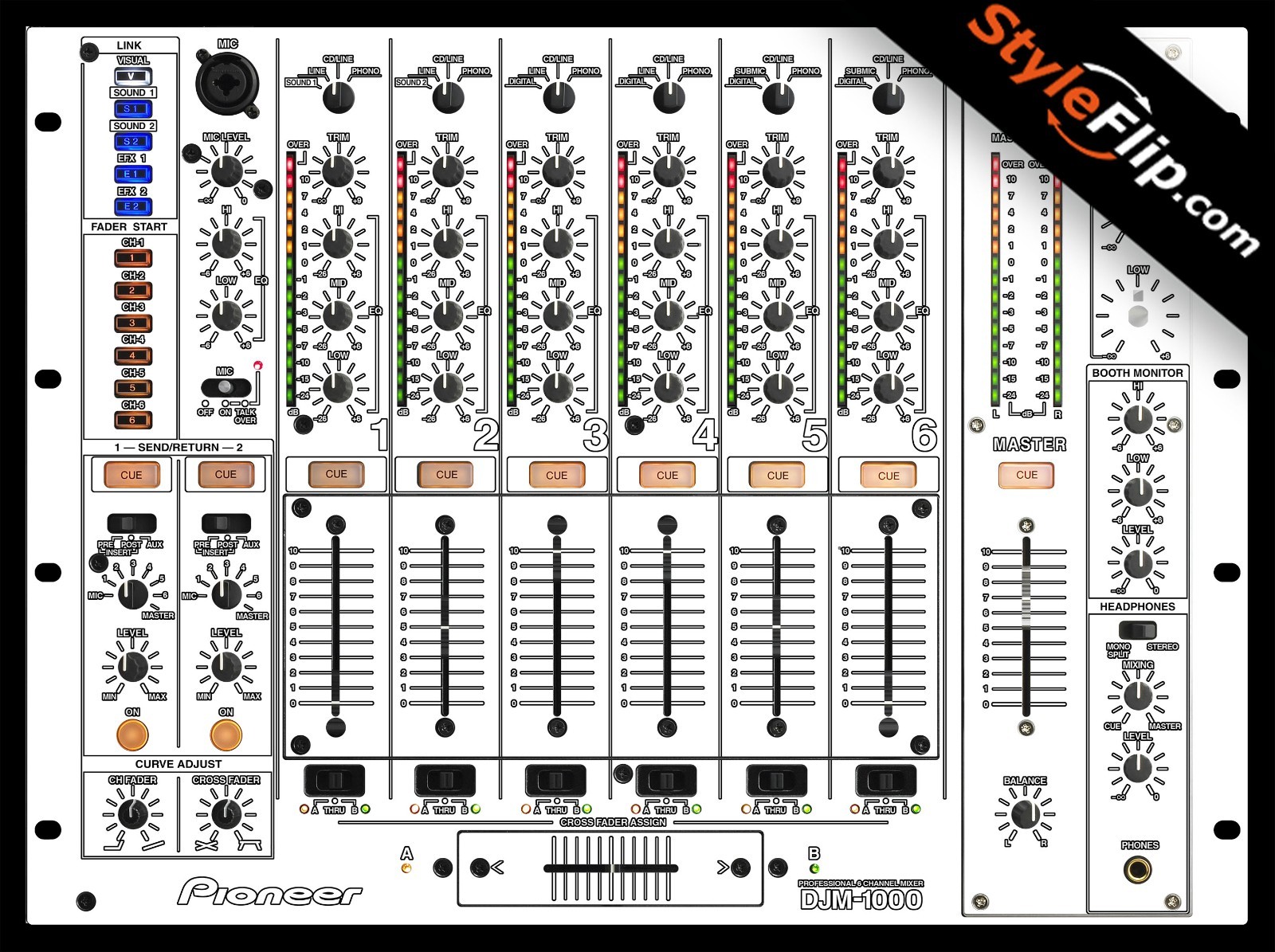 Pioneer DJM 1000 Skin | White | Protective Decal | StyleFlip