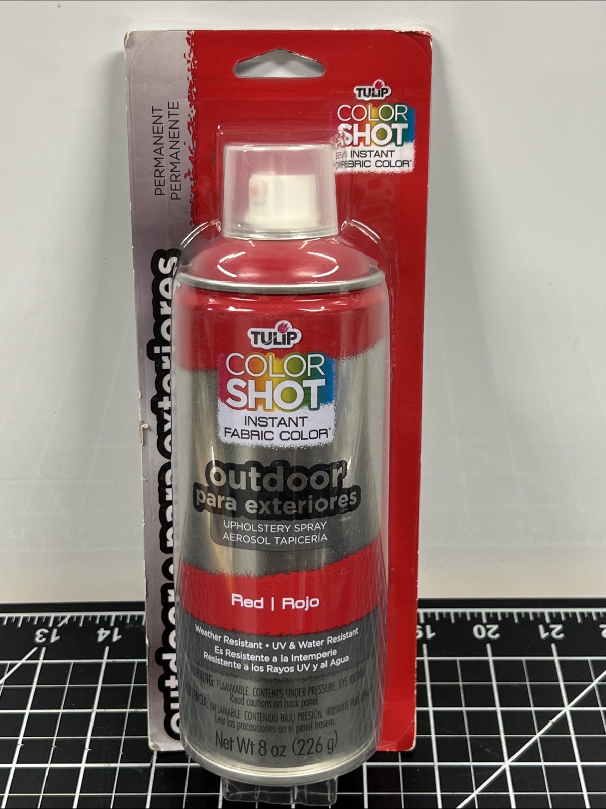 Tulip ColorShot Instant Fabric Color Exterior Outdoor Upholstery Spray 8oz - Red