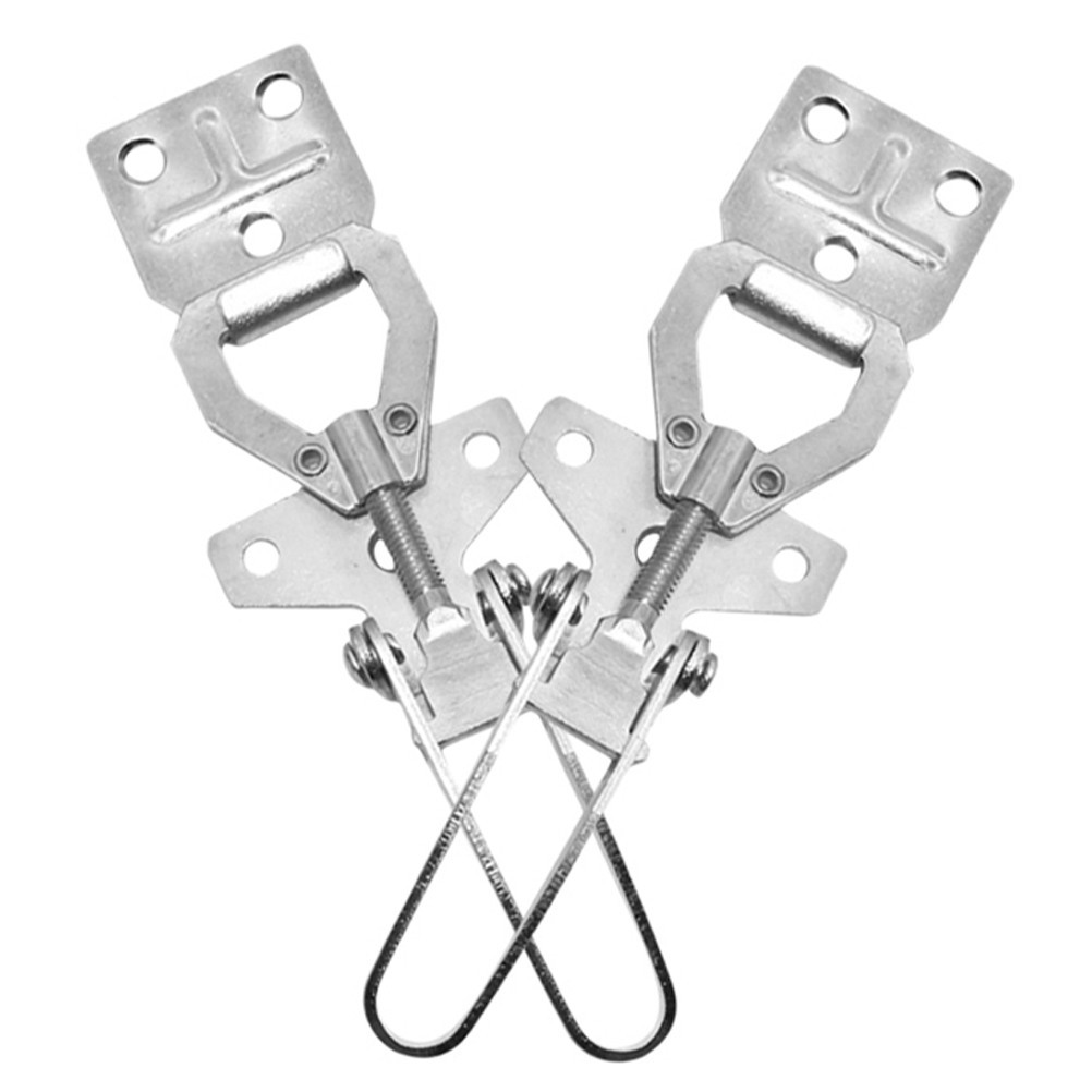 2Pcs Reusable Silver Hive Buckle Pull Latch Galvanized Steel Beekeeping Tools