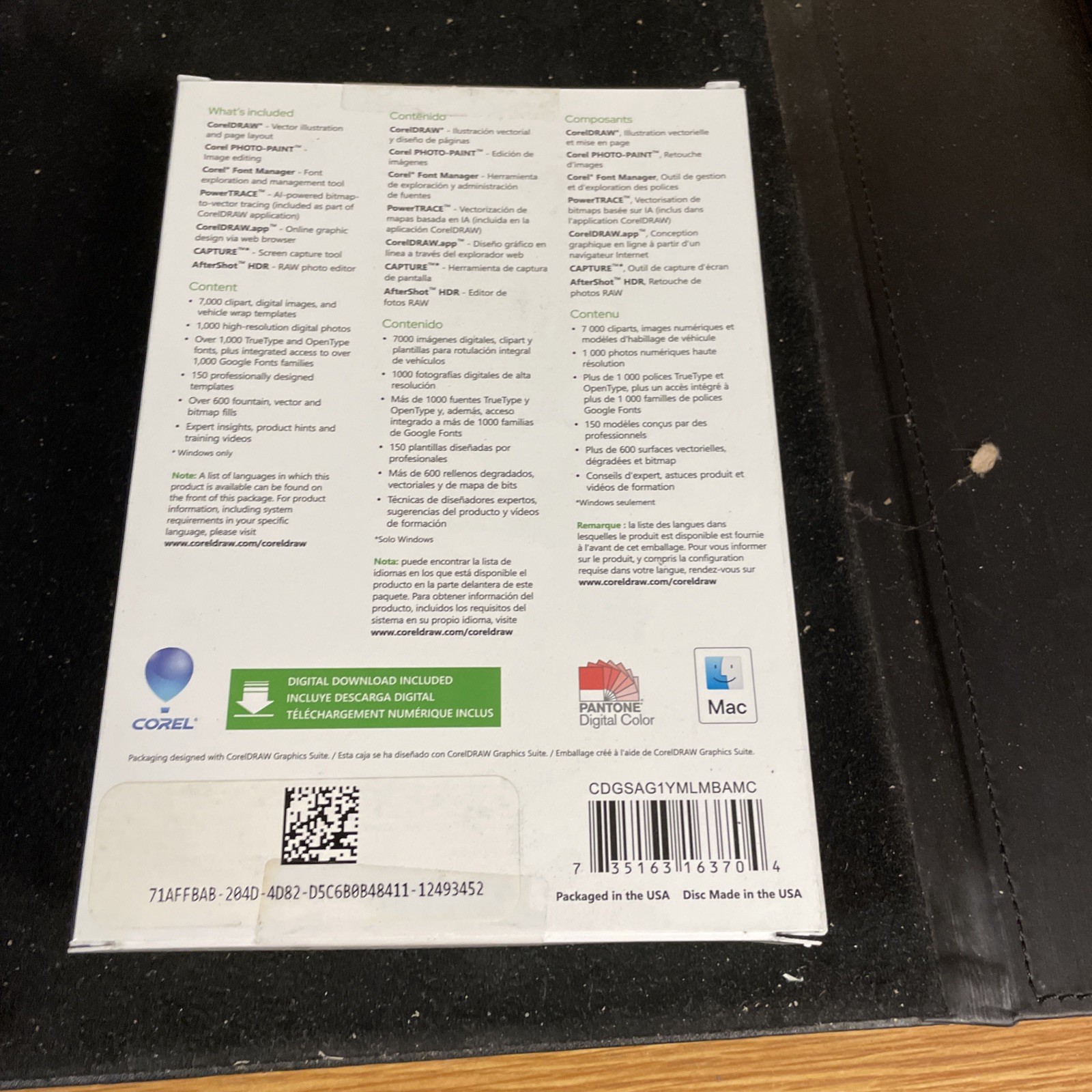 CorelDRAW Graphics Suite, Sealed Box