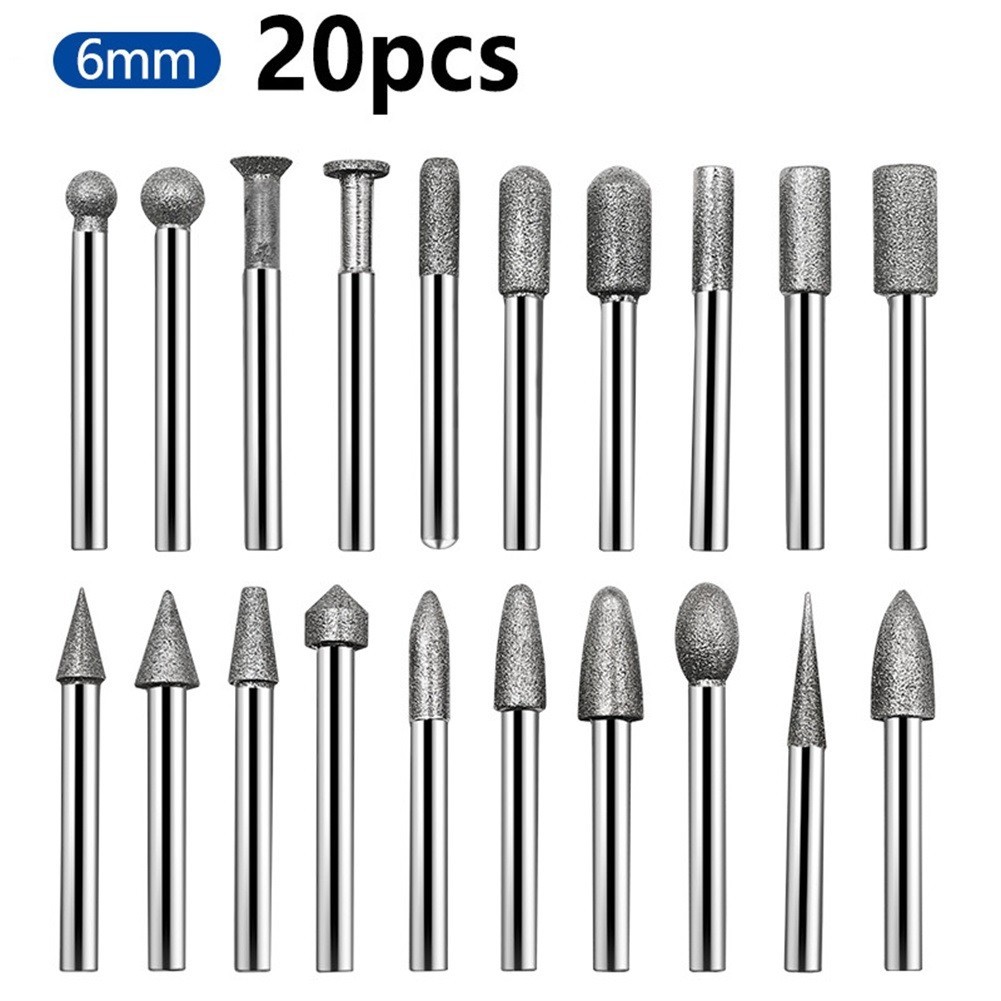 Grinding Rod Grinding Head 20* 20pcs Grinding Head Grinding Needle 20 Pcs