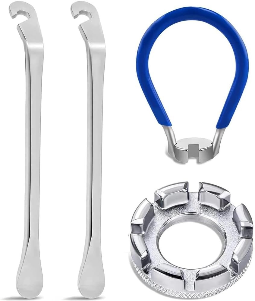4 Piece Bicycle Spoke Wrench Set, Universal Forged Steel Wheel Tension Tool
