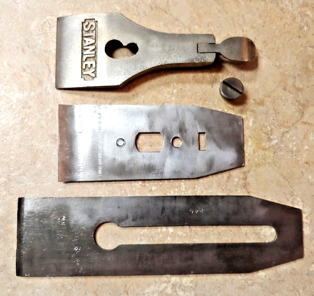 Stanley Bailey No.5 Type 17 Iron, Chip Breaker & Cap (1942-1945) Wartime USA