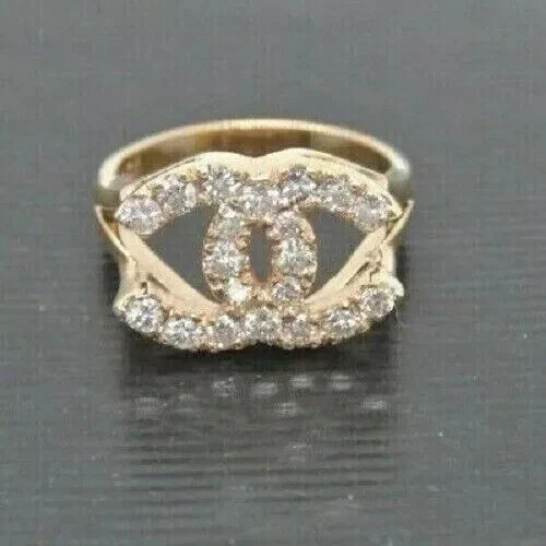 2Ct Round Cut Lab Created Diamond Women's Engagement Ring 14K Yellow Gold Plated