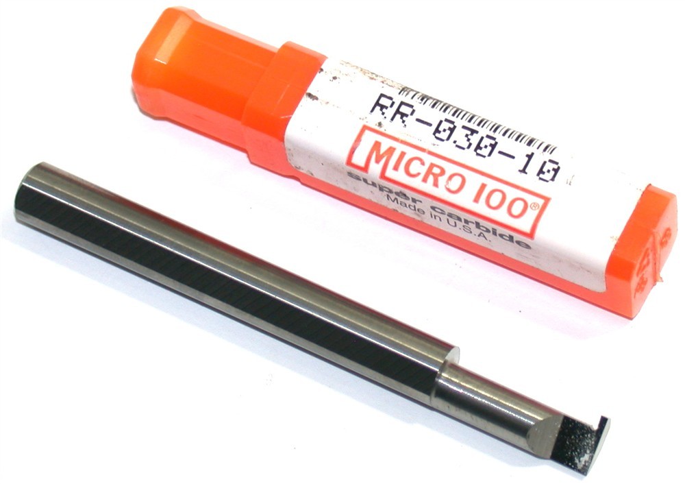 Micro 100 RR-030-10 Carbide Grooving Tool Retaining Ring .025" Width 1/4" Shank