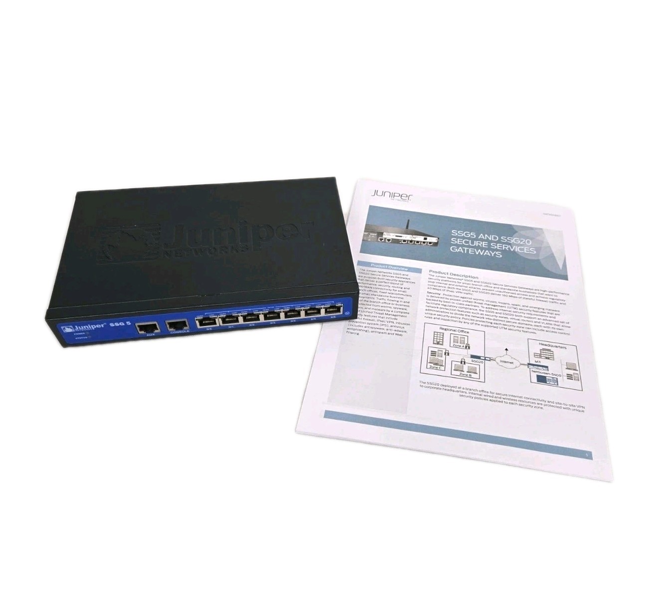 Juniper SSG-5-SB Networks Security Firewall Router Gateway W/AC Adapter