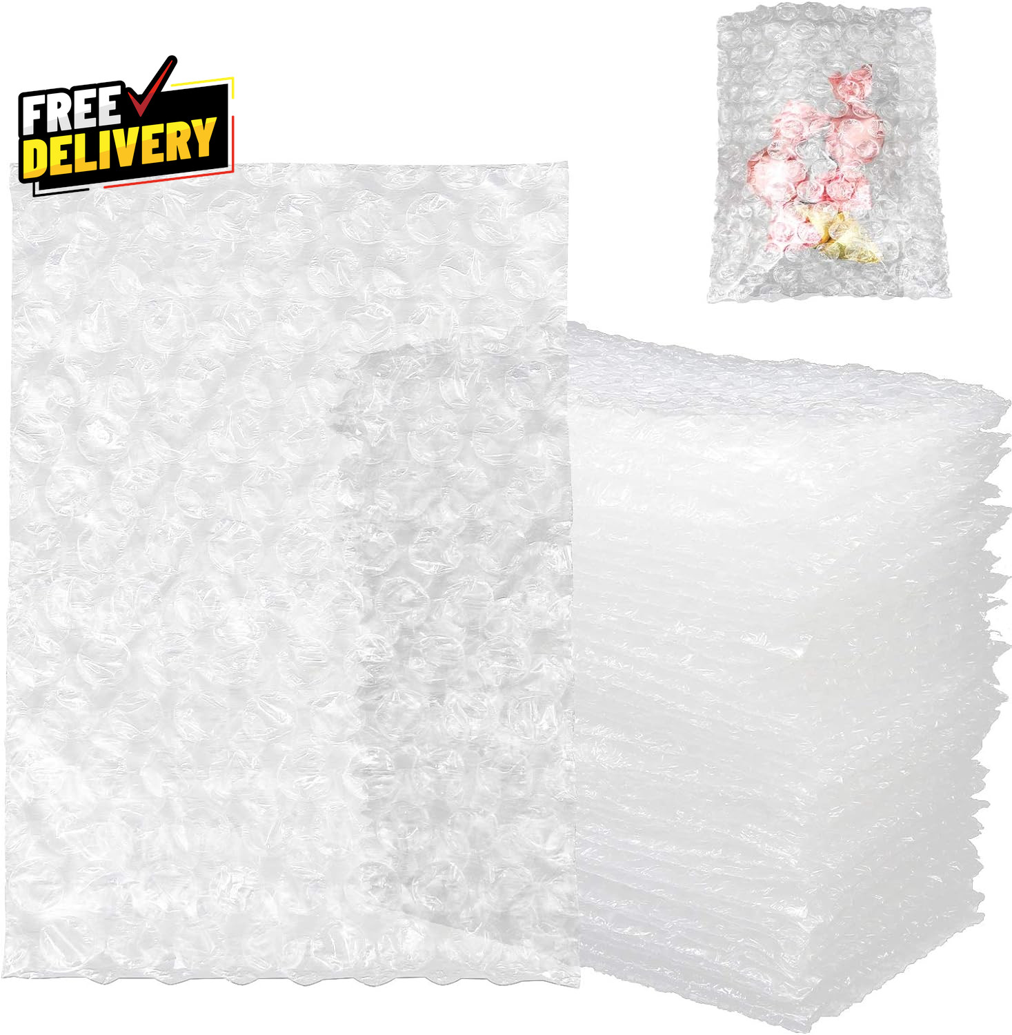 200 Pack 4X6 Inch Bubble Cushion Wrap Bags for Shipping Packing Small Clear B...