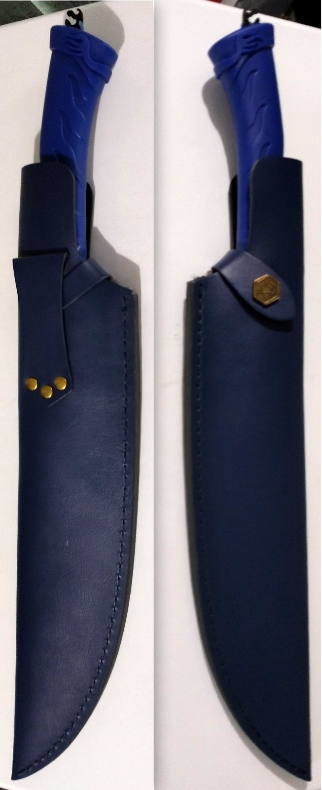18" Blue Dragon Chef Fixed Blade & Sheath + Extras