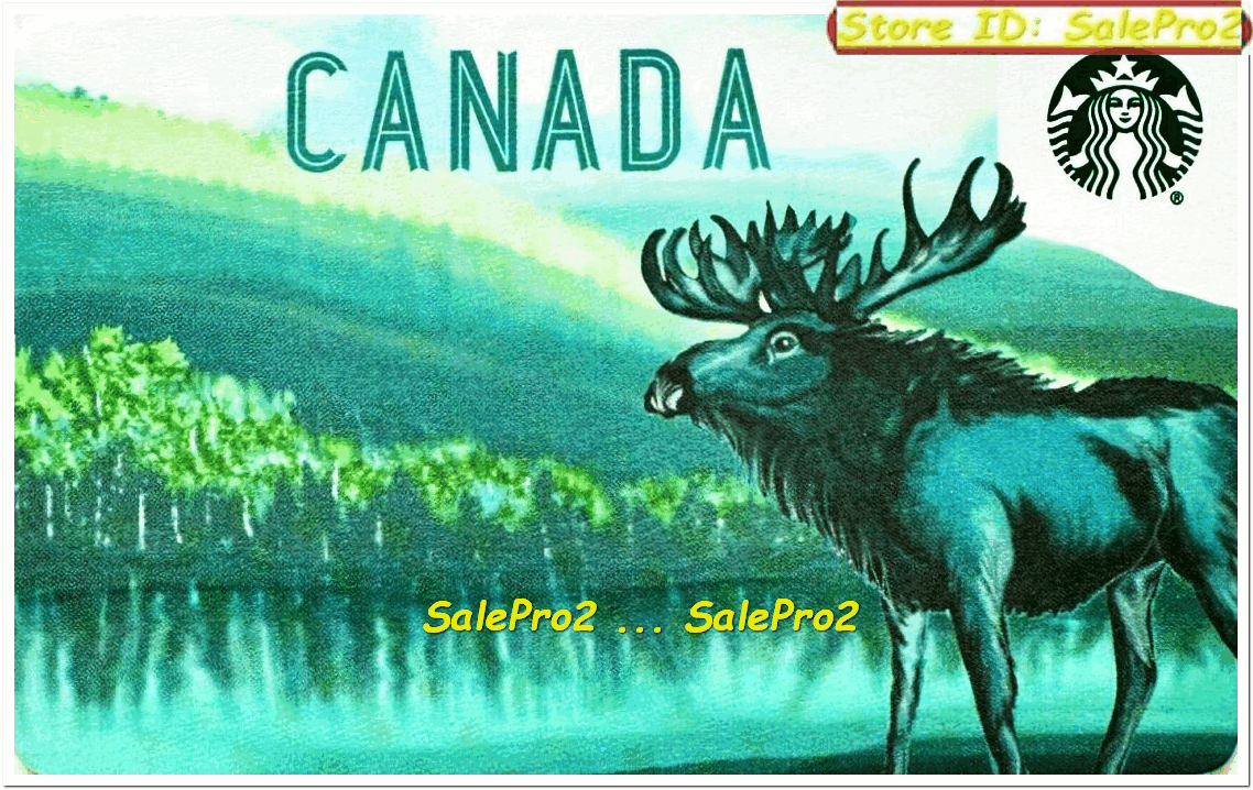 STARBUCKS COFFEE CANADIAN CARIBOU MOOSE #0059 FR/ENG COLLECTIBLE GIFT CARD