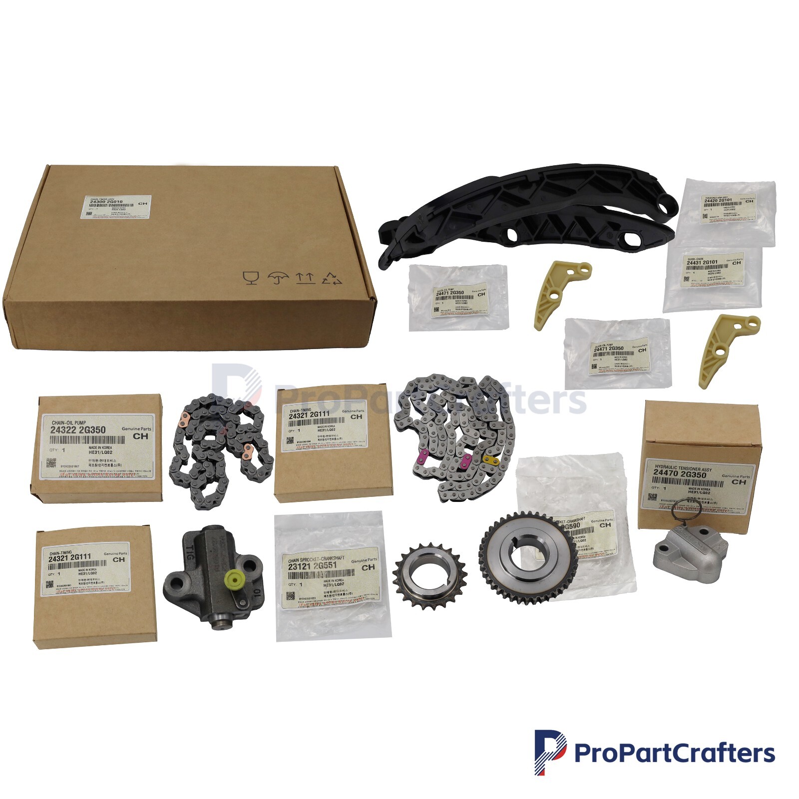 Fits 11-19 Kia Hyundai Tucson Sonata Santa Fe Sport 2.0L 2.4L Timing Chain Kit