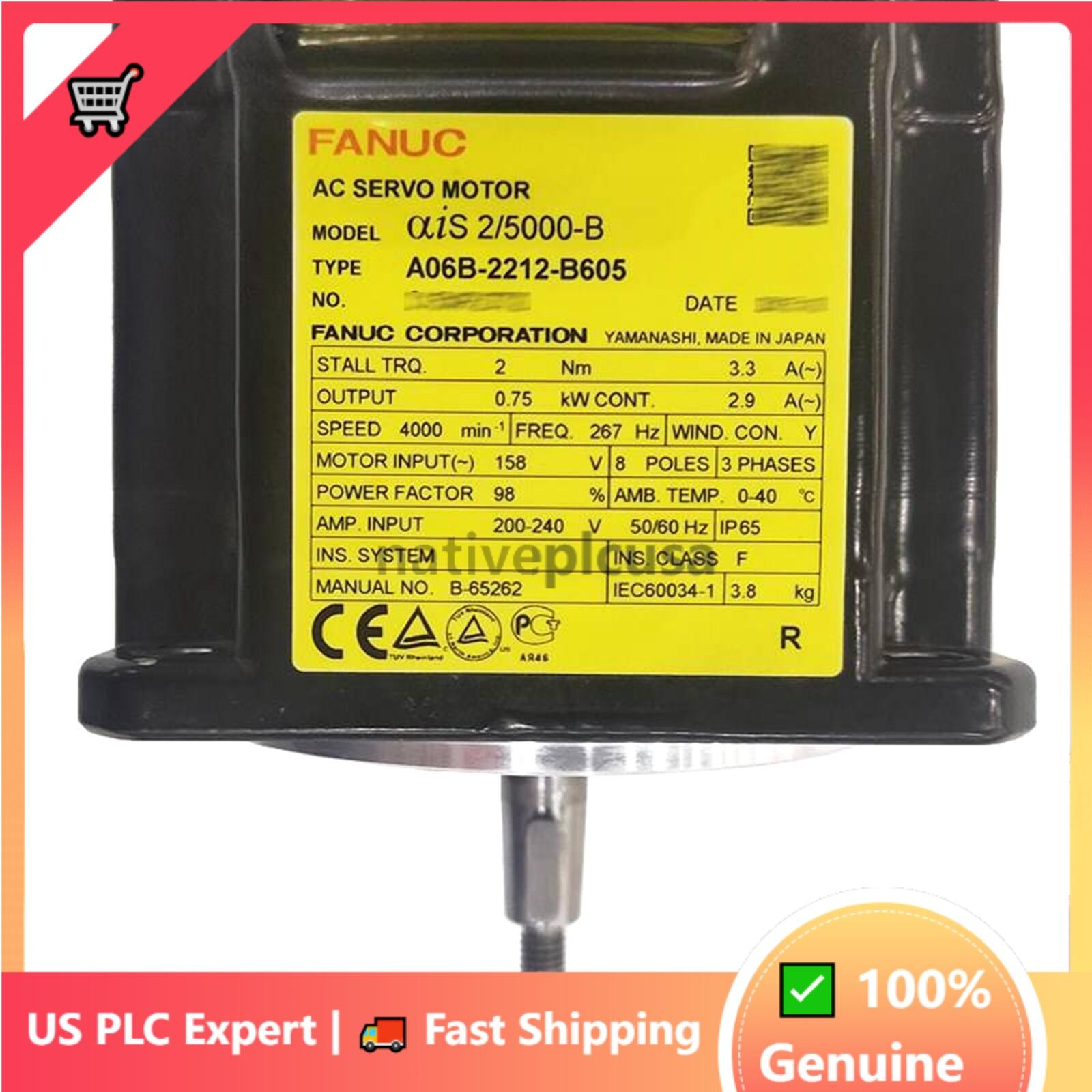 NEW FANUC A06B-2212-B605 Servo Motor