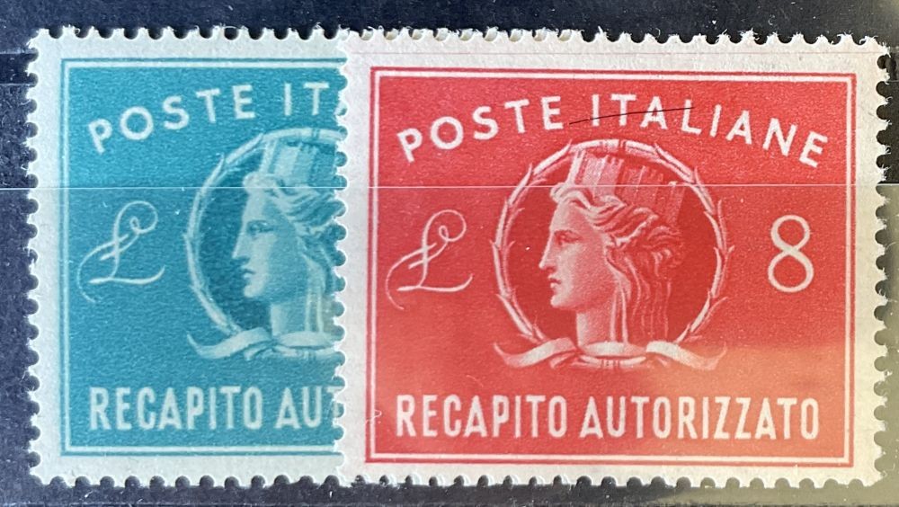 ITALY FEE STAMPS 1947 7-8 ** MINT IN PERFECT CONDITION (06837