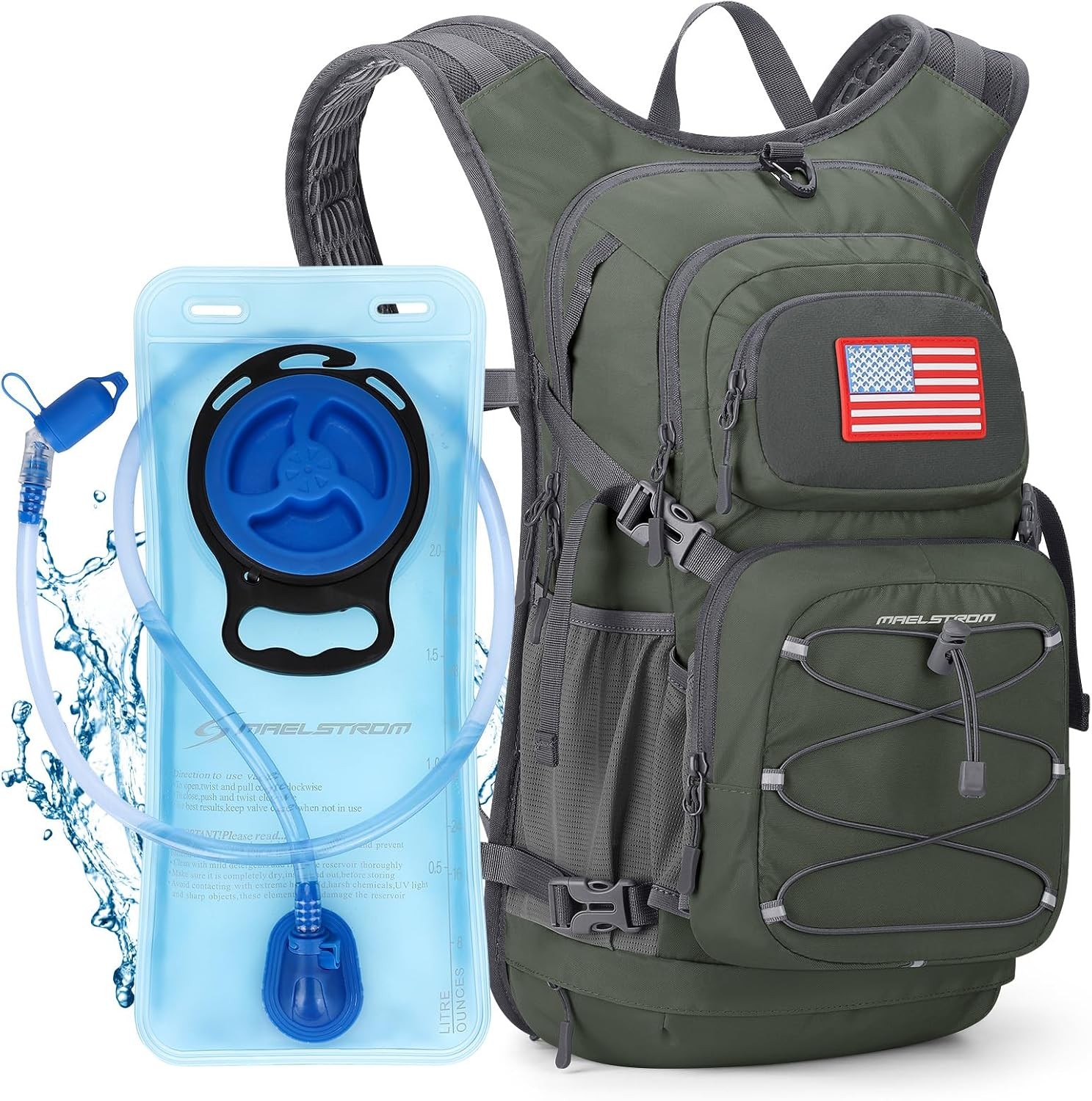 Maelstrom Hydration Backpack 2L 3L Water Bladder for Running Cycling Marathon
