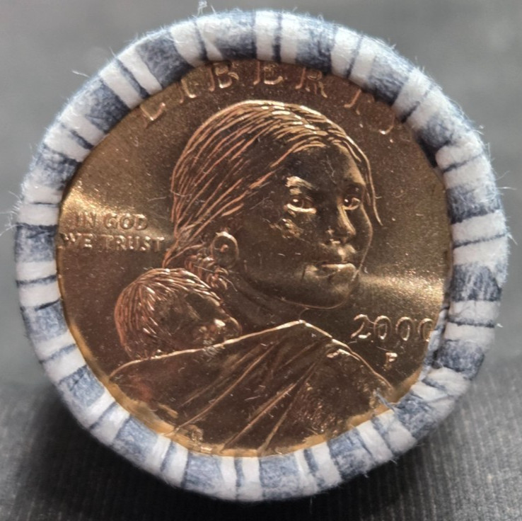 2000 P Golden Dollar Coin Roll  $25.00 SACAGEWEA N.F. String BU Nice! Unopened