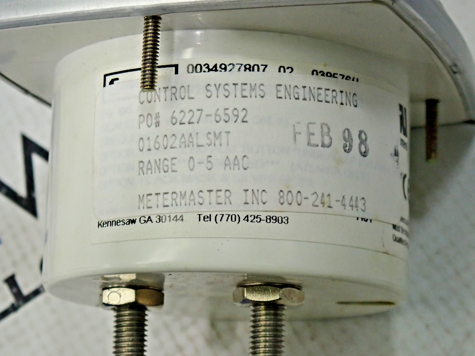Crompton 01602AALSMT 0-5 AAC Panel Meter