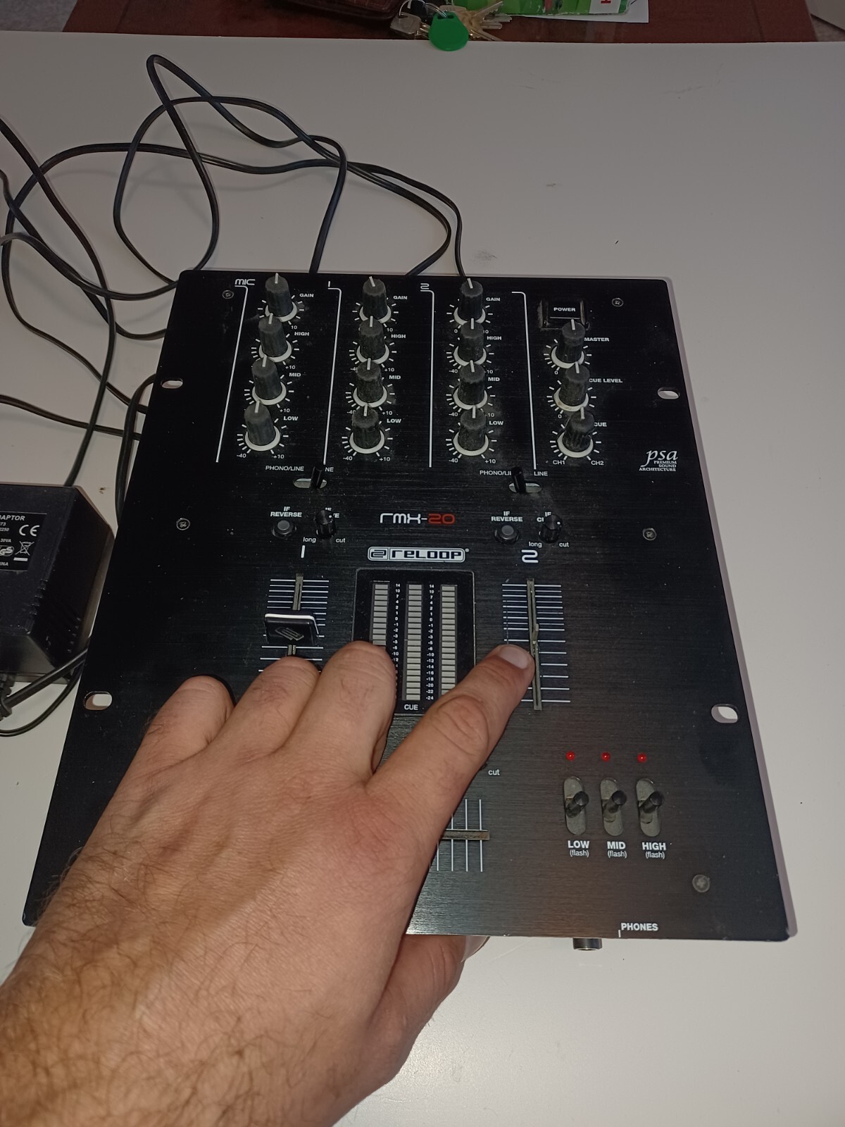 Reloop RMX-20 Black Fire Edition Pro DJ Mixer WORKS