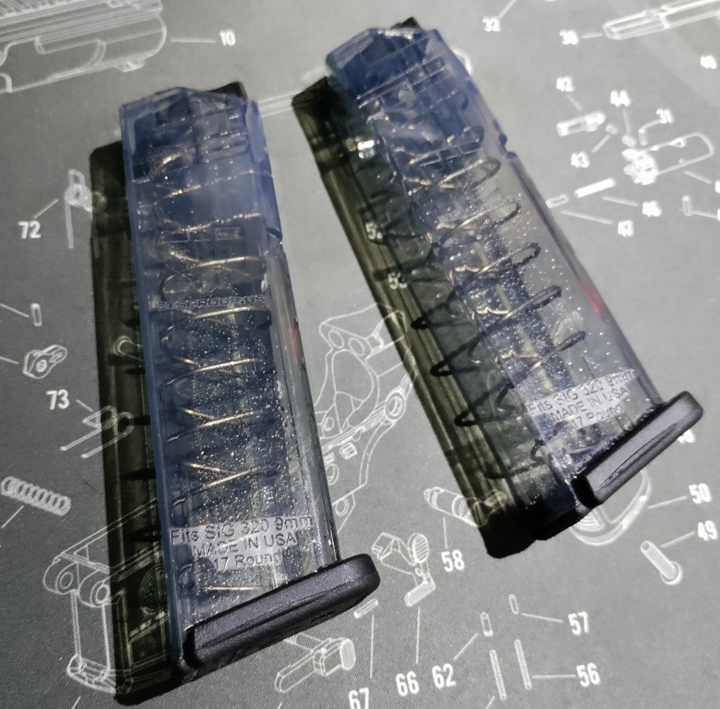 Lot of 2 - ETS 9mm Mags for SIG P320 - 17 round capacity (USED)