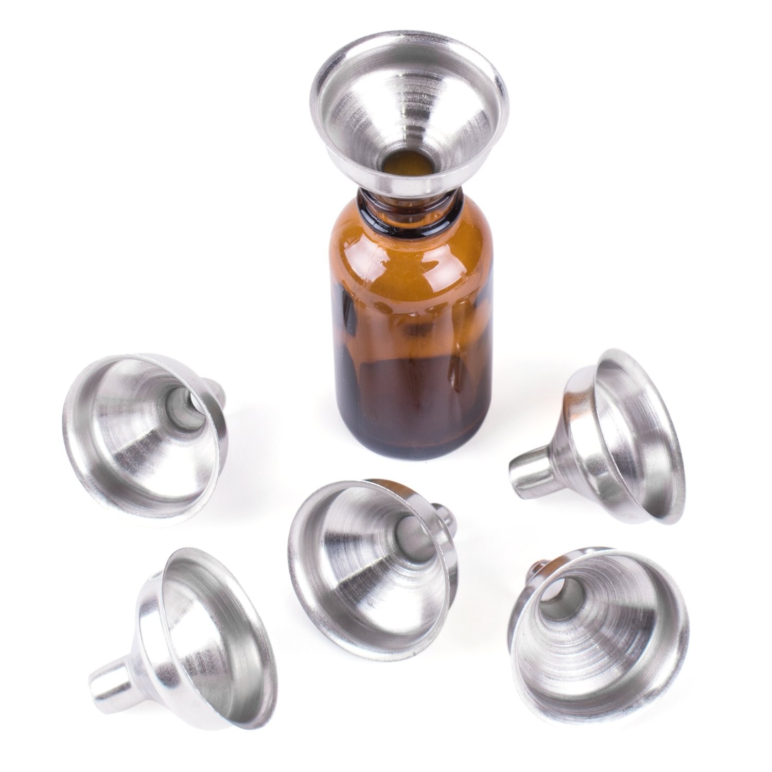 Super Z Outlet 1.25" Stainless Steel Mini Funnels for Miniature Silver