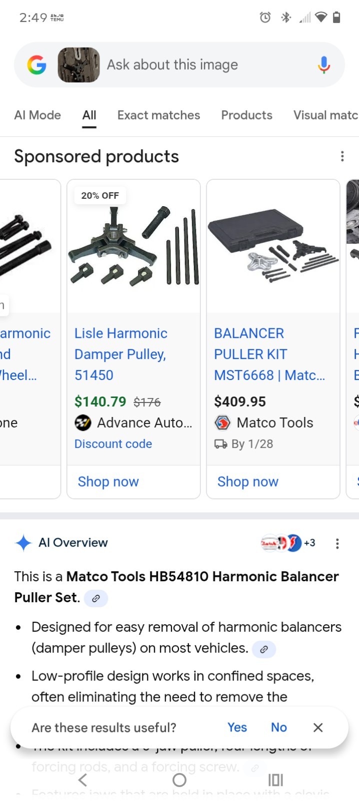 Harmonic Balancer Steering Wheel Puller Power Steering Pump Puller Any Puller