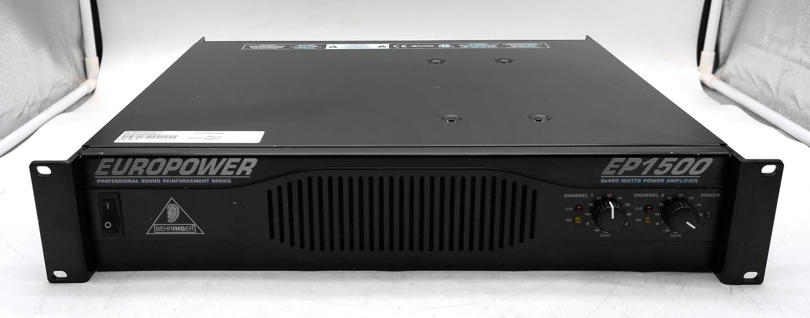 BEHRINGER EUROPOWER EP1500 2-CHANNEL RACKMOUNT POWER AMPLIFIER