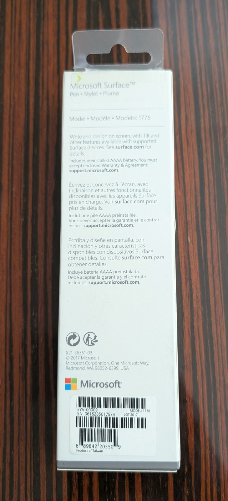 NEW Genuine Microsoft Surface Pen Stylet Silver Model 1776