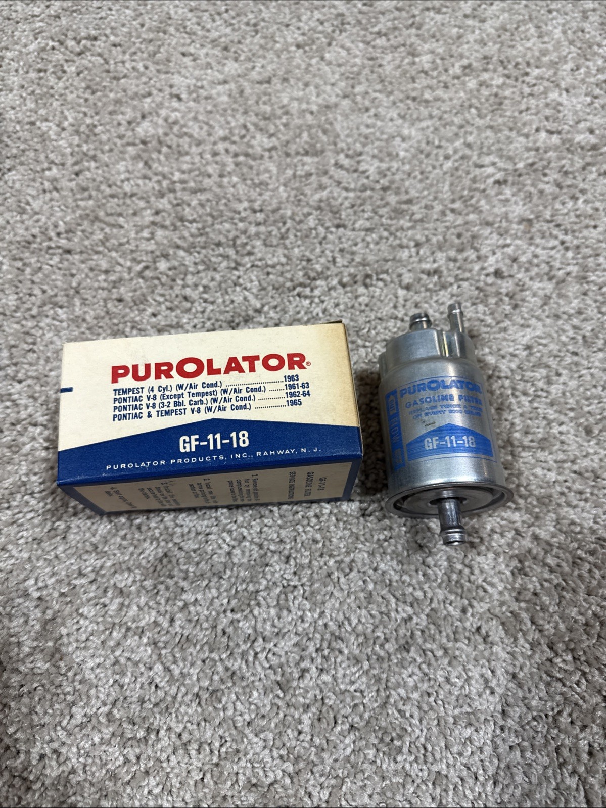 PUROLATOR GF-11-18 PREMIUM QUALITY FUEL FILTER; NOS Part # 6665906