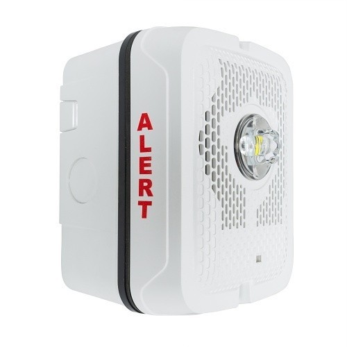 System Sensor SPSWKLED-CLR-ALERT Outdoor LED Speaker Strobe Wall, Alert, White
