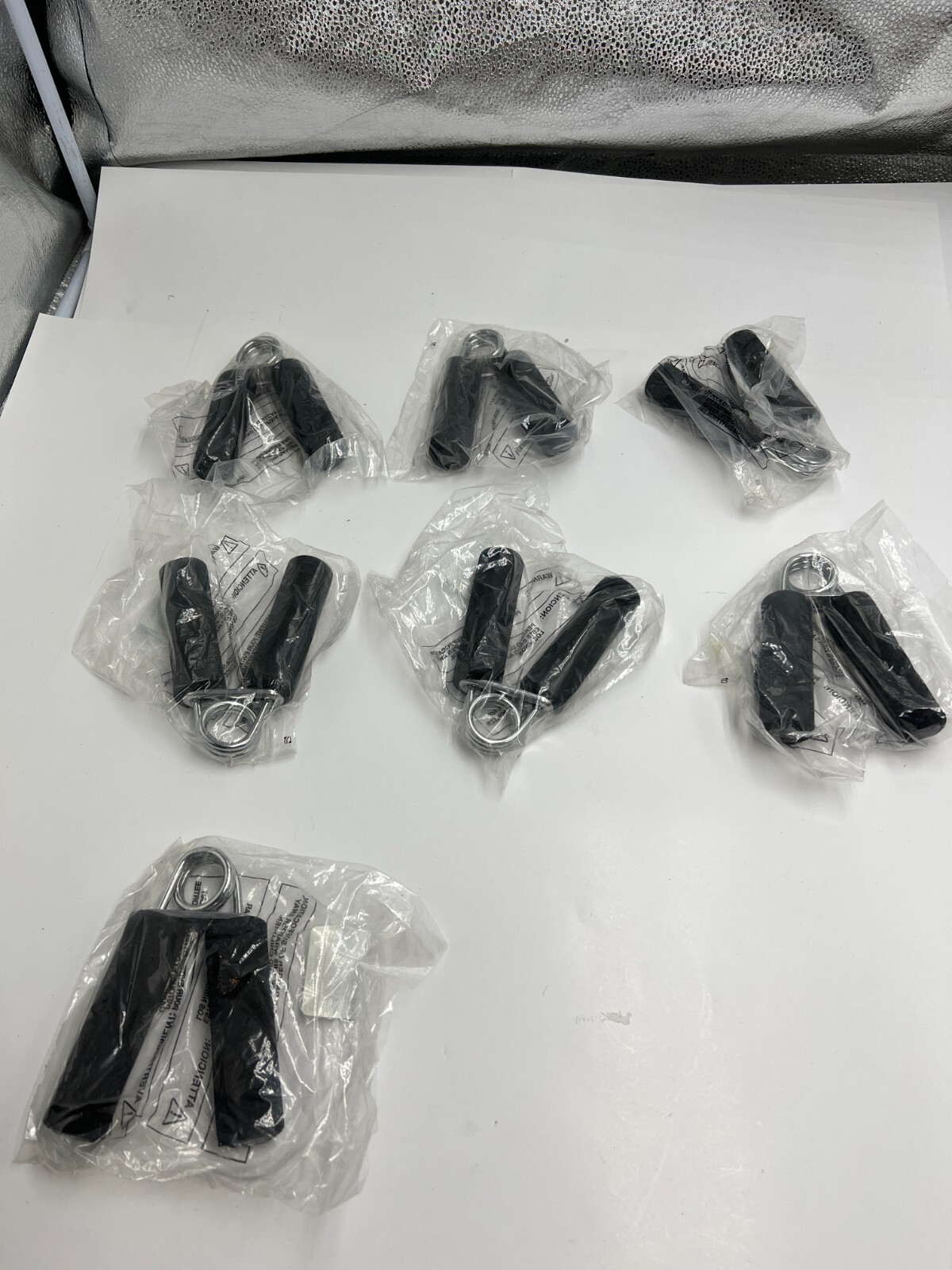 (QTY 7) Healthy Workforce OEM Fitness Hand Grip Strengthener - Black