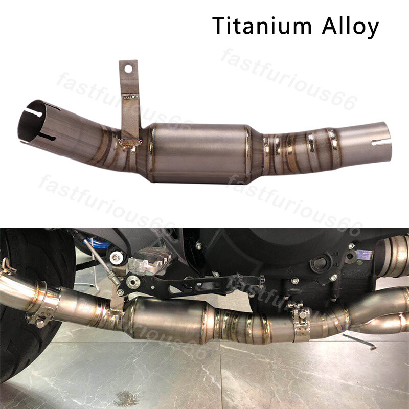 For Benelli Leoncino 500 Mid Exhaust Link Pipe Titanium Alloy Tube Stock Muffler