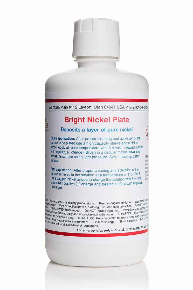 Bright Nickel Plating Solution - For Electroplating 1000ml / 32 oz