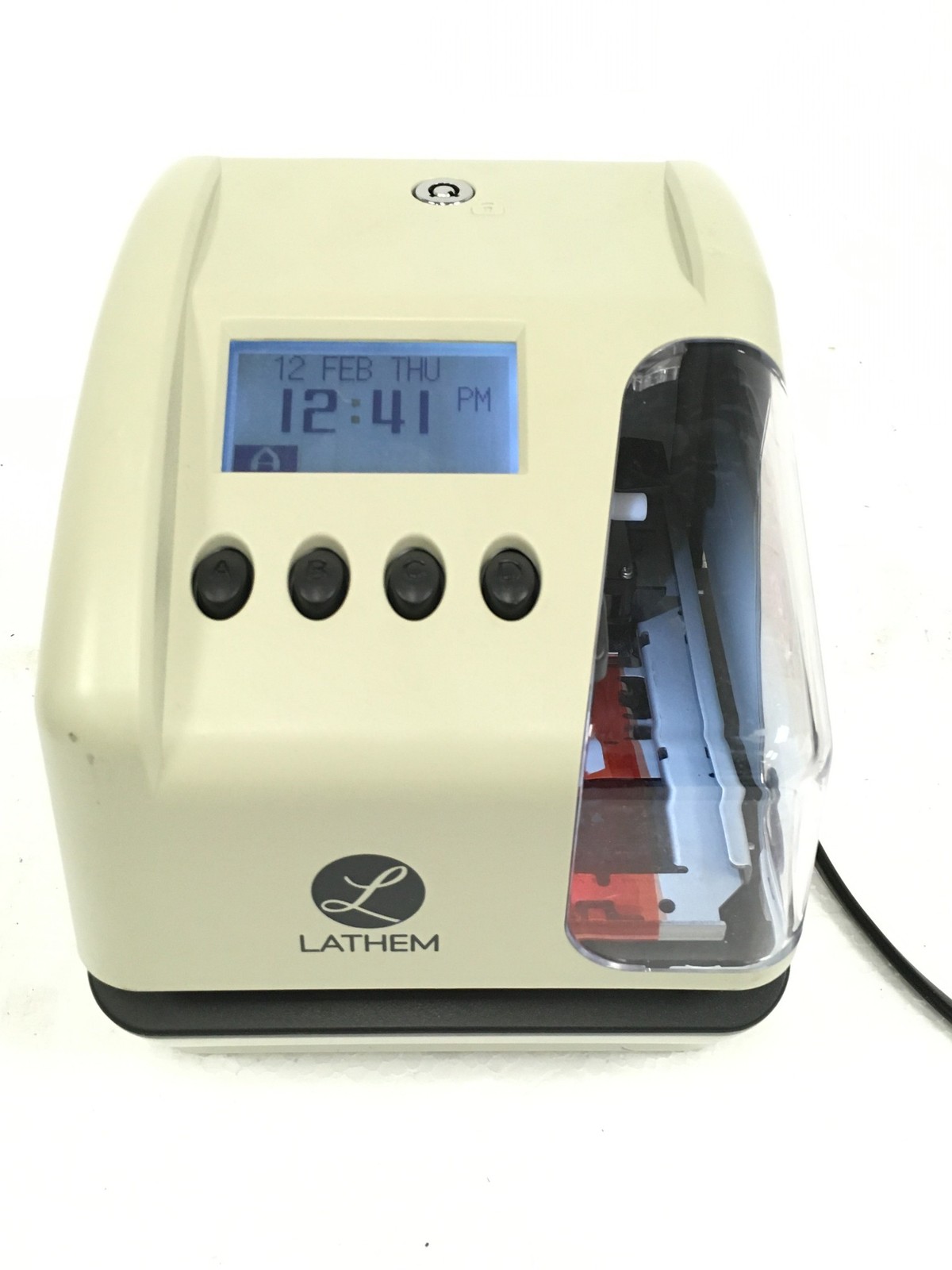 Lathem LT5000 Electronic Multi-Line Date Stamp Time Clock w/ Cord FREE SHIPPING