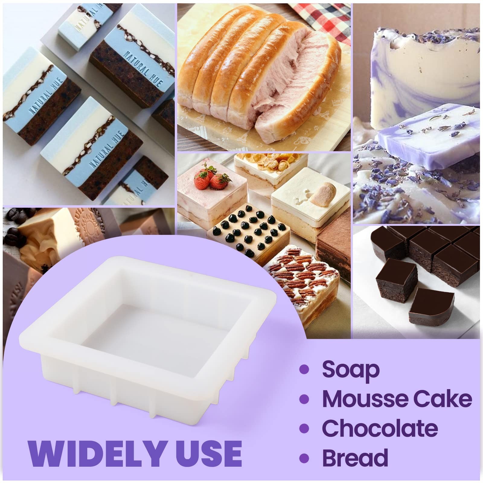 BOOWAN NICOLE Loaf Soap Molds (B0264) B0264