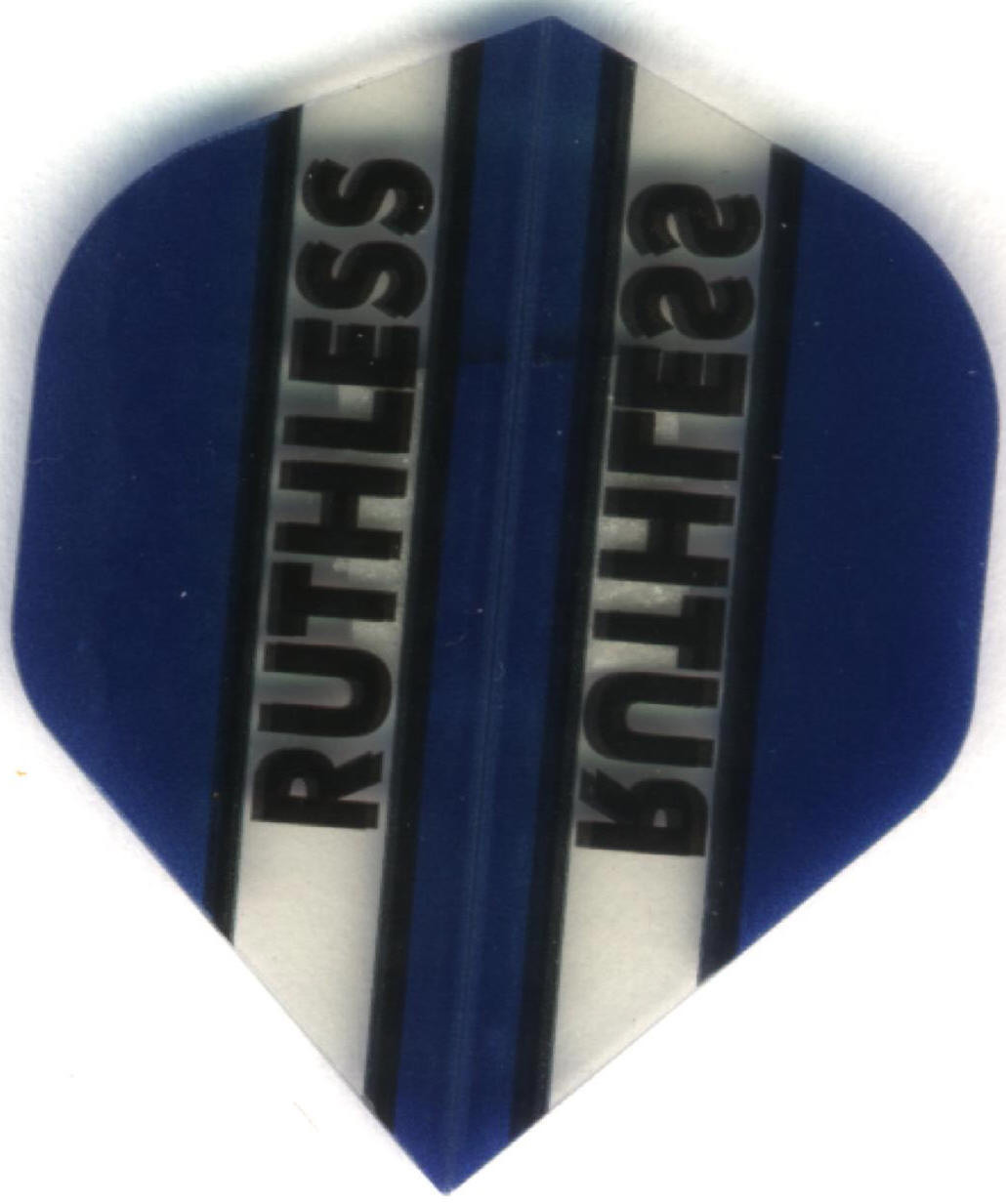 BLUE/CLEAR RUTHLESS Dart Flights: 3 per set