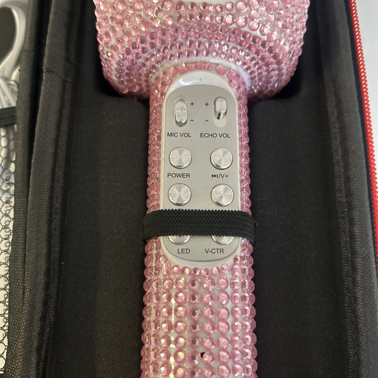 Pink Micgeek Wireless Bluetooth Karaoke Microphone Speaker Home USB Player
