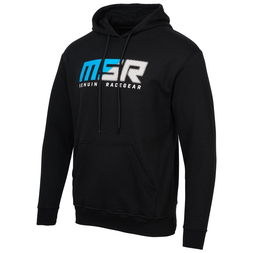 MSR 215-187-0017 Blurred Hooded Sweatshirt Large Black/Blue