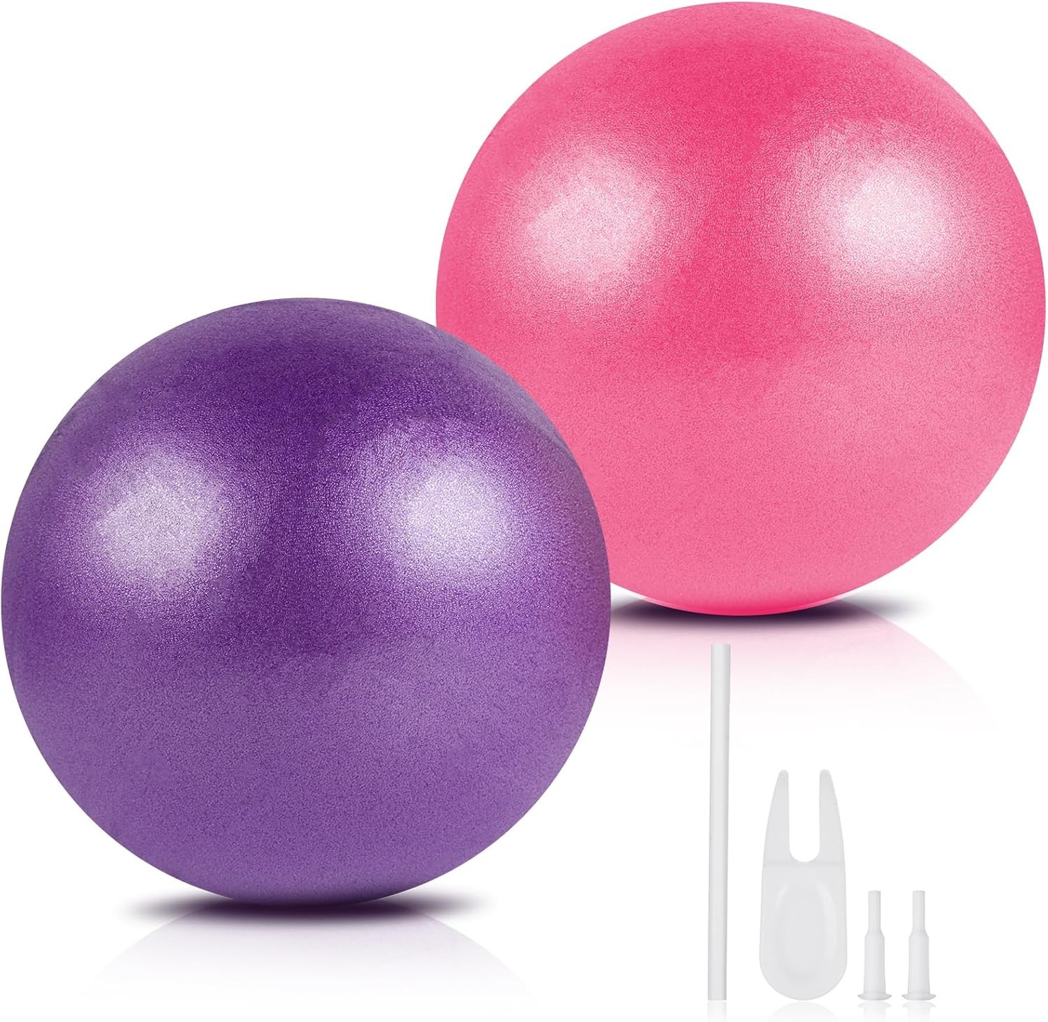 Guirnd Pilates Ball 2P, 9 Inch Workout Ball for Women Men Kid Toddler, Small Exe