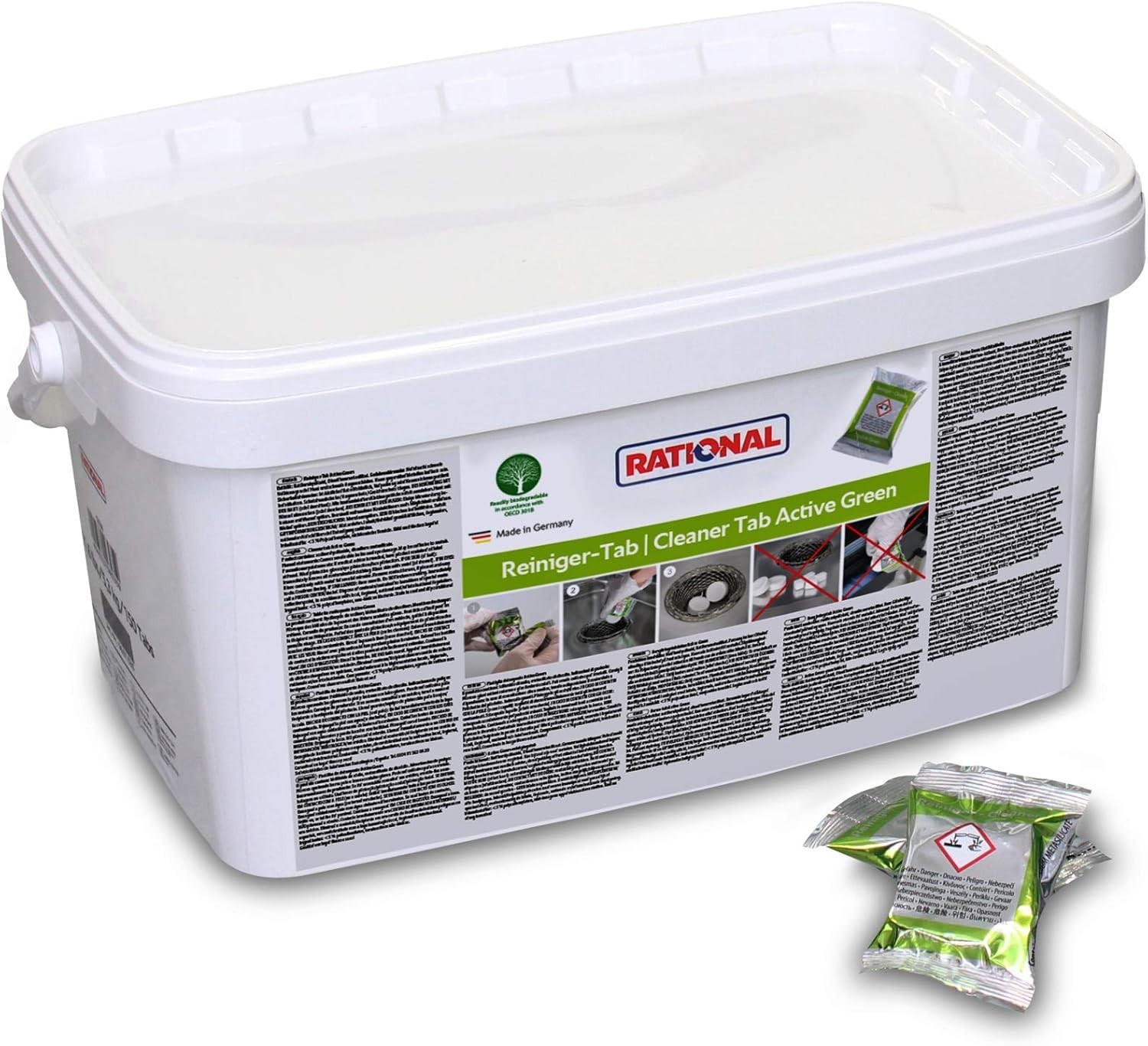 Rational 56.01.535 Active Green Cleaner Tabs for iCombi Pro Ovens - 150 Tabs
