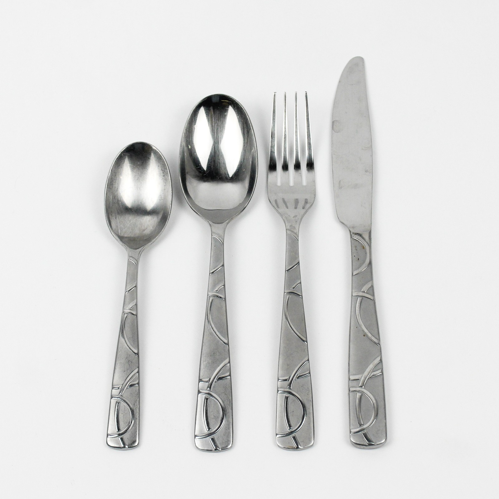4-Piece Place Setting Cambridge Silver CBS224 Pattern Stainless Steel Rare