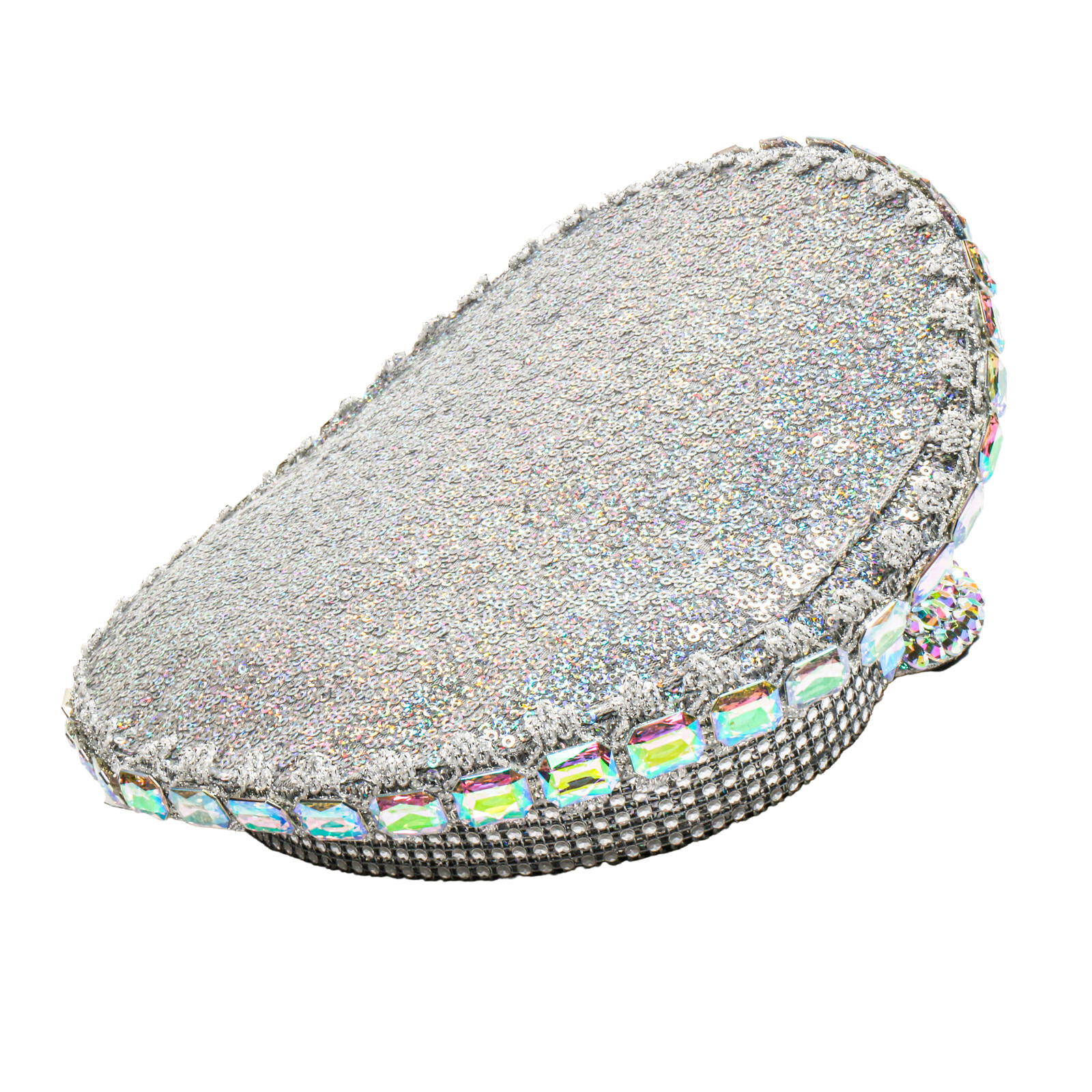 Silver Steampunk Captain Hat with Rhinestones for Burning Man