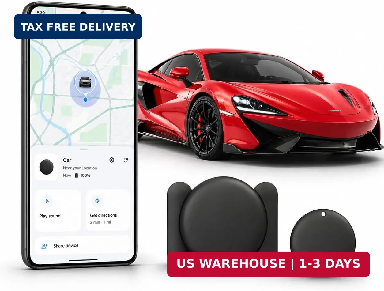 GPS Tracker for Vehicles,Magnetic Waterproof Car Tracker, No Monthly fees, Mini