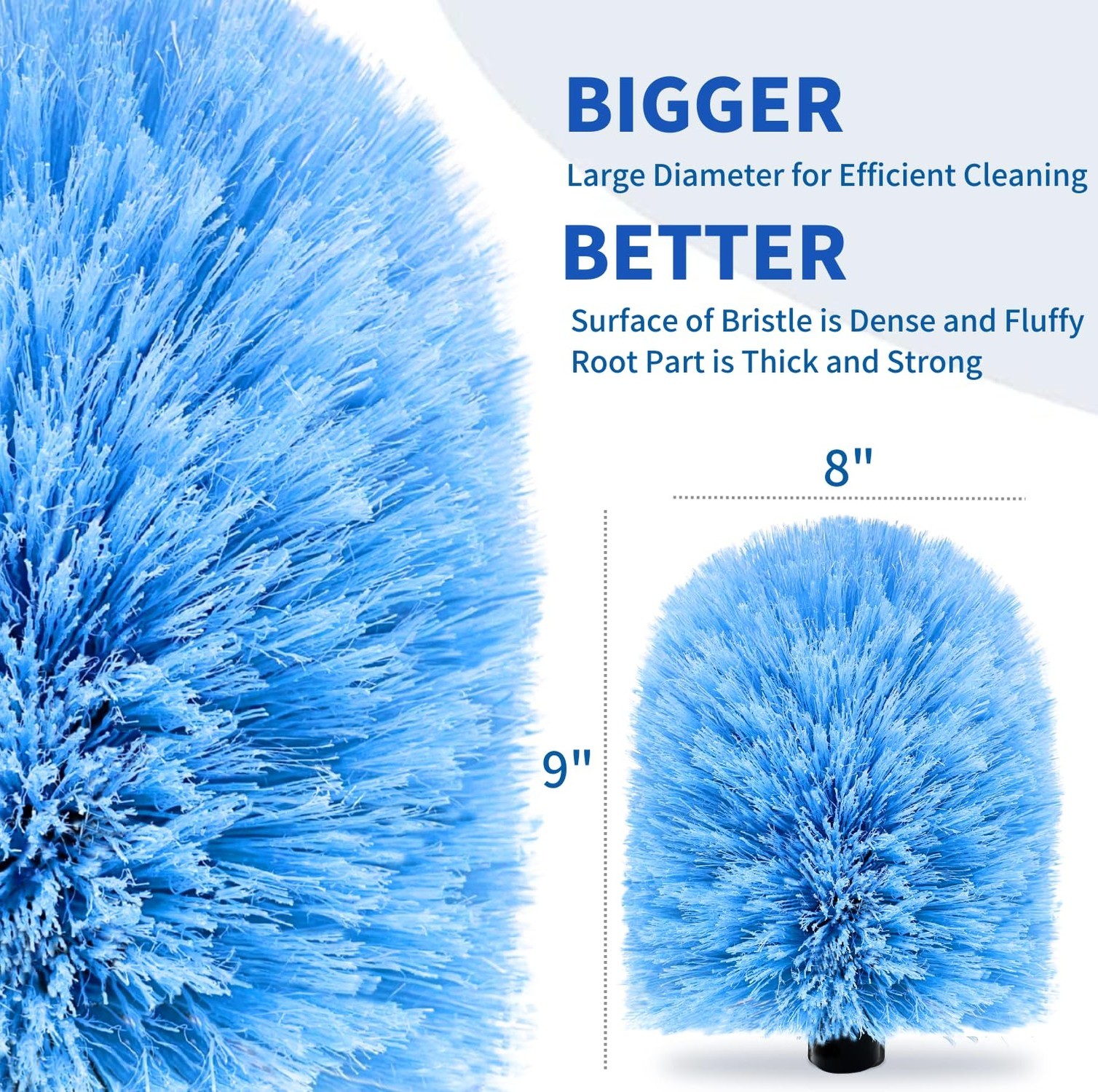 2 Pack Screw on Webster Cobweb Duster Head for Pole,Spider Web Remover Brush,...