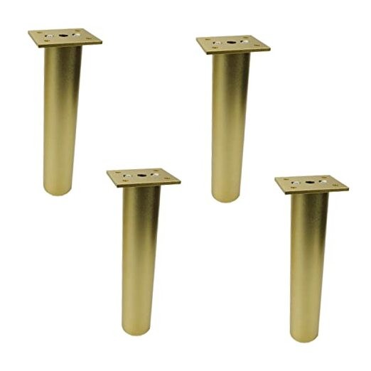 Furniture Legs 8 Inch Length Adjustable Desk Table Furniture Foot  8 inch Gold