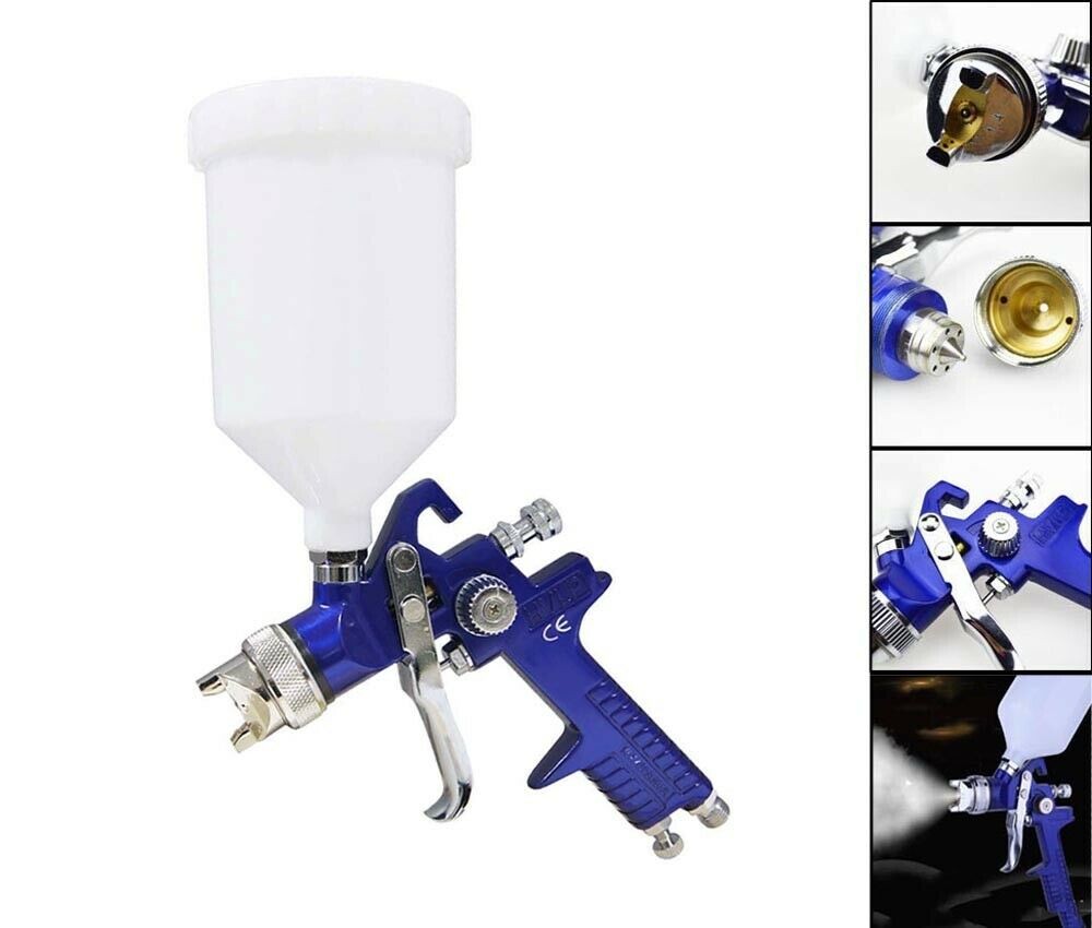 AIRBRUSH 1.7MM SPRAY GUN DROP TANK 600ML AIR