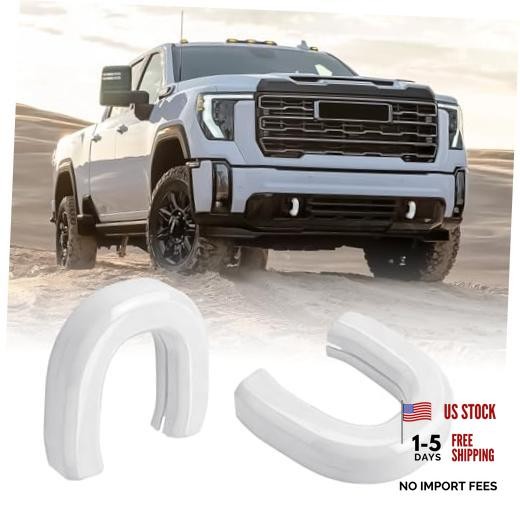 GMC Sierra HD 2500/3500 2019-2026 Tow Hook Covers - White - Customized Car Tow
