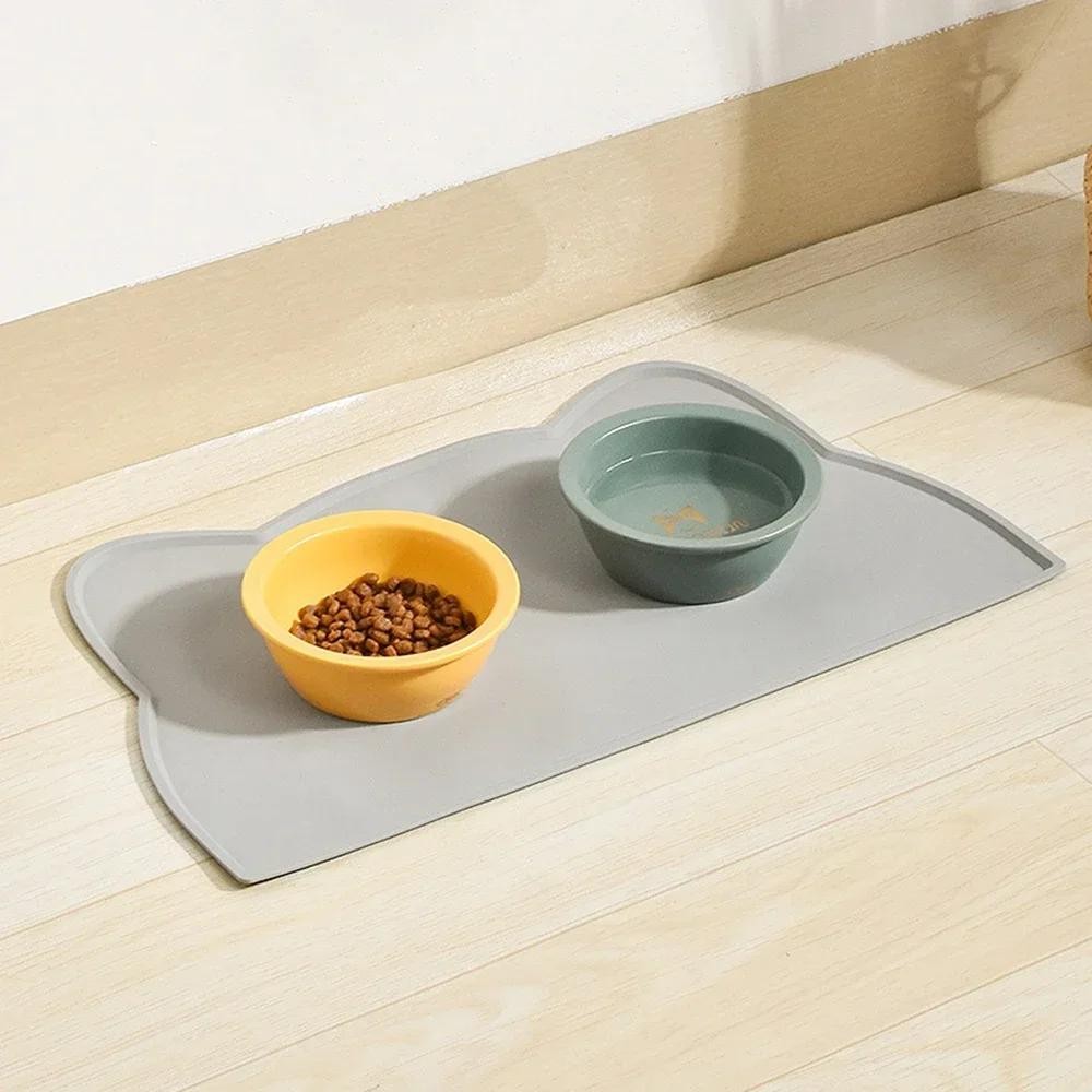 1pc Pet Feeding Mat Waterproof Non-slip Dog Cat Food Water Placemat Easy Clean