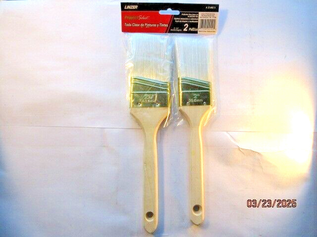 2 LINZER PROJECT SELECT PAINT/STAIN 2" & 2.5" BRUSH, FINE POLYESTER ANGULAR SASH